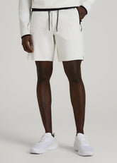 American Tall Outlet | Tech Motion Fleece Shorts for Tall Men in Heather Frost