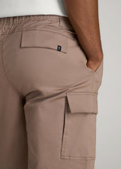 American Tall Outlet | Stretch Twill Cargo Shorts for Tall Men in Dark Sand