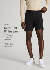 American Tall Online Shop | Featherweight Perforated Training Shorts for Tall Men in Black
