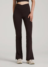 American Tall Outlet | Balance Split Flare Pants for Tall Women in Espresso