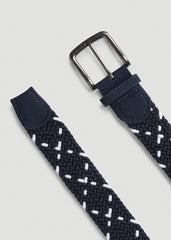 American Tall For Sale | Stretch Woven Belt in Navy and White