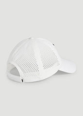 American Tall Online | Lightweight Perforated Hat in White with Black Logo