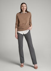American Tall For Sale | Freedom Flex Slim Straight Leg Dress Pants for Tall Women in Slate