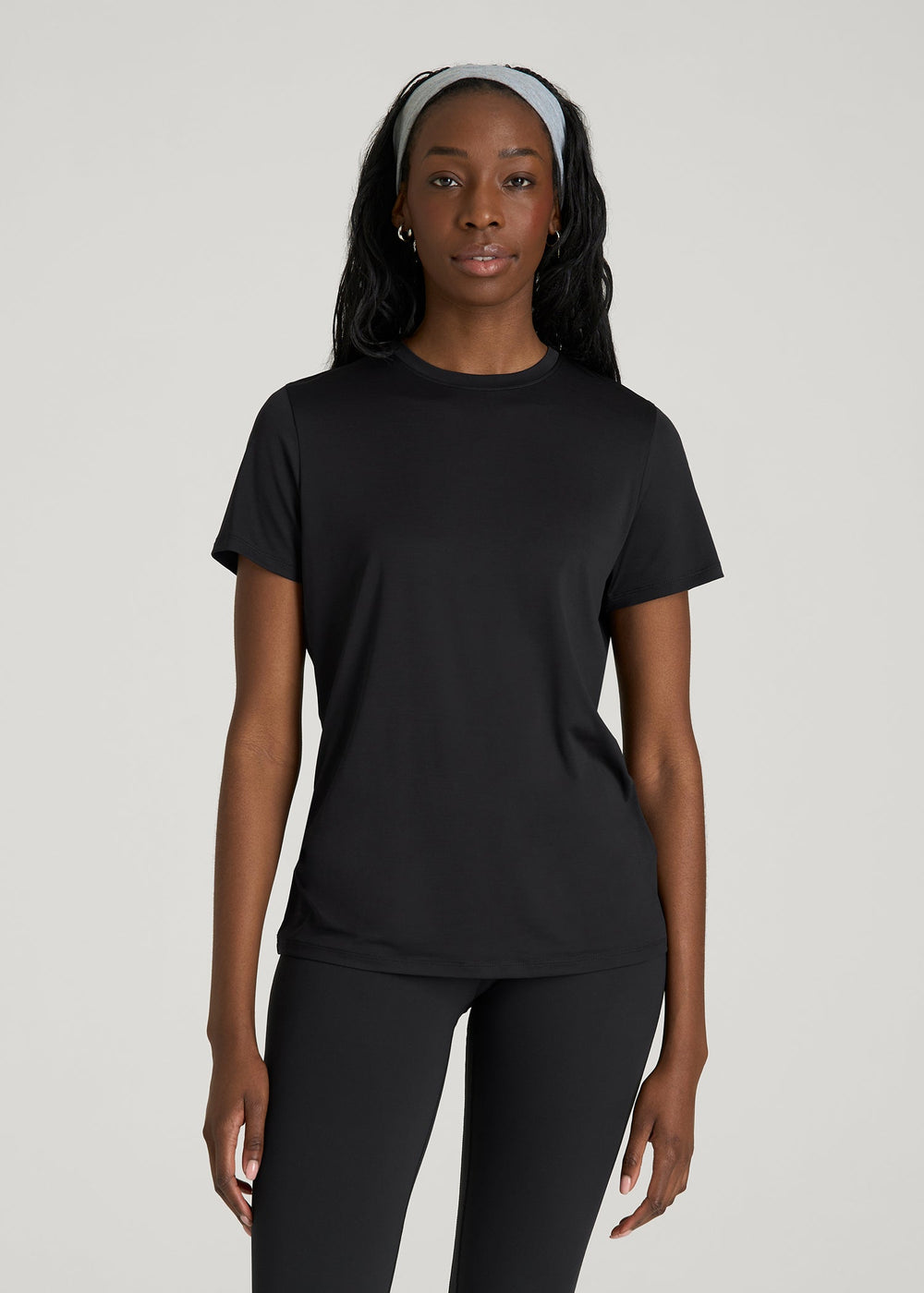 American Tall For Sale | Short Sleeve Crewneck Tee for Tall Women in Black
