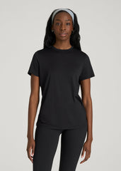 American Tall For Sale | Short Sleeve Crewneck Tee for Tall Women in Black