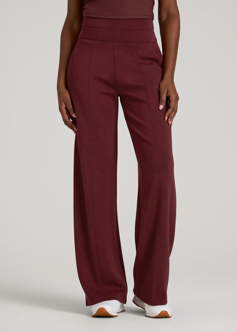 American Tall For Sale | Soft Motion Wide Leg Ultra High Rise Pant for Tall Women in Tawny Port
