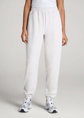 American Tall Online | Wearever Oversized French Terry Joggers for Tall Women in Heather Cloud White