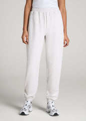 American Tall Online | Wearever Oversized French Terry Joggers for Tall Women in Heather Cloud White