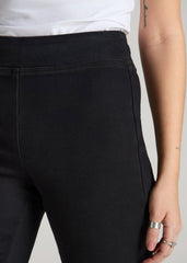 American Tall Discount | Harper Pull-on Straight Leg Jeans for Tall Women in Washed Black