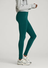American Tall Outlet | Cotton Leggings for Tall Women in Deep Teal