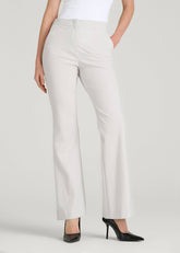American Tall Outlet | Freedom Flex Flare Dress Pants for Tall Women in White Sand