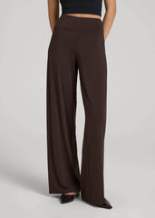 American Tall For Sale | Pull-On Breezy Wide Leg Pants for Tall Women in Espresso