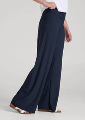 American Tall Online Shop | Pull-On Breezy Wide Leg Pants for Tall Women in Navy