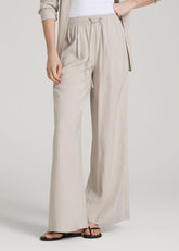 American Tall Online | Relaxed Pull-On Pants for Tall Women in Stone