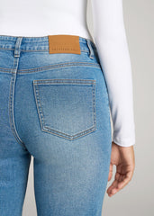 American Tall Outlet | Harper High-Rise Straight Stretch Jeans for Tall Women in Colorado Blue