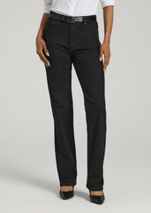 American Tall For Sale | Harper High-Rise Straight Stretch Jeans for Tall Women in Black