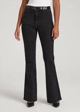 American Tall For Sale | Chloe High Rise Flare Jeans for Tall Women in Onyx Black Wash