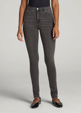 American Tall Online Shop | Georgia High-Rise Skinny Jeans for Tall Women in True Grit Grey