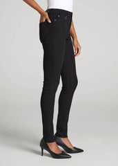American Tall Discount | Sarah Mid-Rise Skinny Jeans for Tall Women in Black