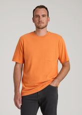 American Tall Online Shop | LJ&S Workwear Pocket T-Shirt for Tall Men in Marmalade