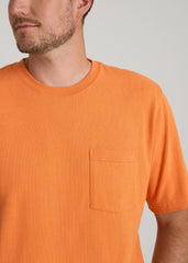 American Tall Online Shop | LJ&S Workwear Pocket T-Shirt for Tall Men in Marmalade