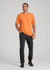 American Tall Online Shop | LJ&S Workwear Pocket T-Shirt for Tall Men in Marmalade