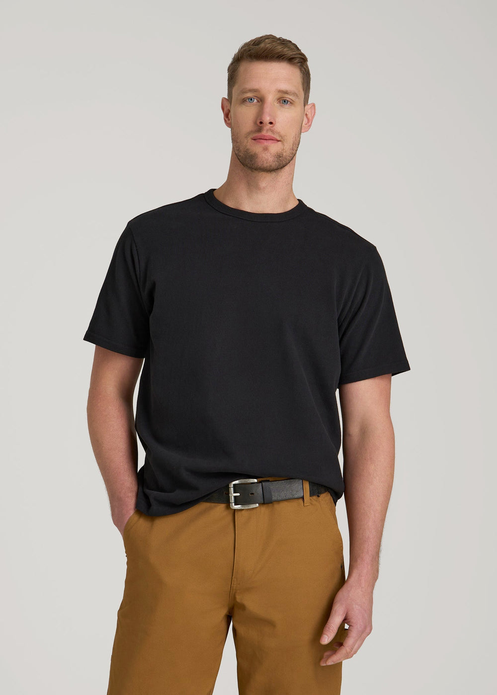 American Tall For Sale | LJ&S Heavyweight Relaxed Fit Tee for Tall Men in Vintage Black