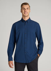 American Tall Online | Traveler Stretch Dress Shirt in Black and Blue Micro Check
