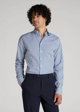 American Tall Discount | Premium Dress Shirt for Tall Men in Blues Check