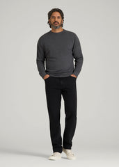 American Tall Online | Double Honeycomb Thermal Crewneck for Tall Men in Charcoal Mix