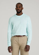 American Tall Outlet | Sunwashed Slub Crewneck for Tall Men in Saltwater