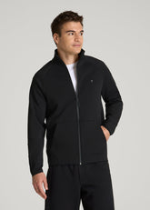 American Tall Outlet | Tech Motion Fleece Full-Zip Jacket for Tall Men in Black