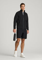 American Tall Outlet | Tech Motion Fleece Full-Zip Jacket for Tall Men in Black