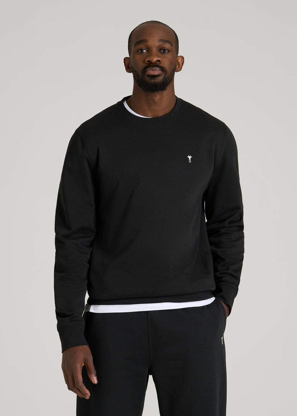 American Tall Online Shop | Core Motion Fleece Crewneck for Tall Men in Black