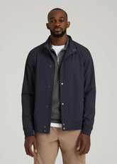 American Tall Outlet | Motion Bomber Jacket for Tall Men in Deep Navy