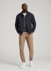 American Tall Outlet | Motion Bomber Jacket for Tall Men in Deep Navy