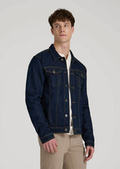 American Tall Online | Denim Trucker Jacket for Tall Men in Raw Indigo