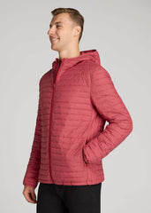 American Tall Sale | Packable Puffer Jacket for Tall Men in Red Space Dye
