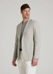 American Tall Outlet | Core Blazer for Tall Men in Beige and Grey Houndstooth