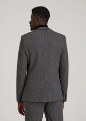 American Tall Online Shop | Wool Blend Blazer for Tall Men in Anthracite Tweed
