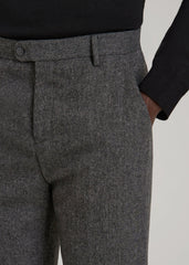 American Tall Online | Wool Blend Dress Pants for Tall Men in Anthracite Tweed