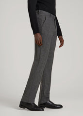 American Tall Online | Wool Blend Dress Pants for Tall Men in Anthracite Tweed