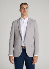 American Tall Online | Textured Blazer for Tall Men in Soft Grey