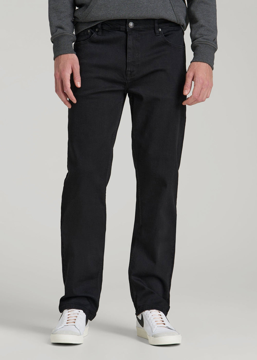 American Tall Online Shop | A.T. Basics Men's J1 Straight Fit Jeans for Tall Men in Black
