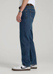 American Tall Sale | A.T. Basics Men's J1 Straight Fit Jeans for Tall Men in Charged Blue