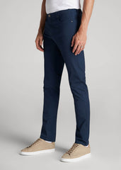 American Tall Online | Carman TAPERED Fit Five Pocket Pants for Tall Men in Marine Navy