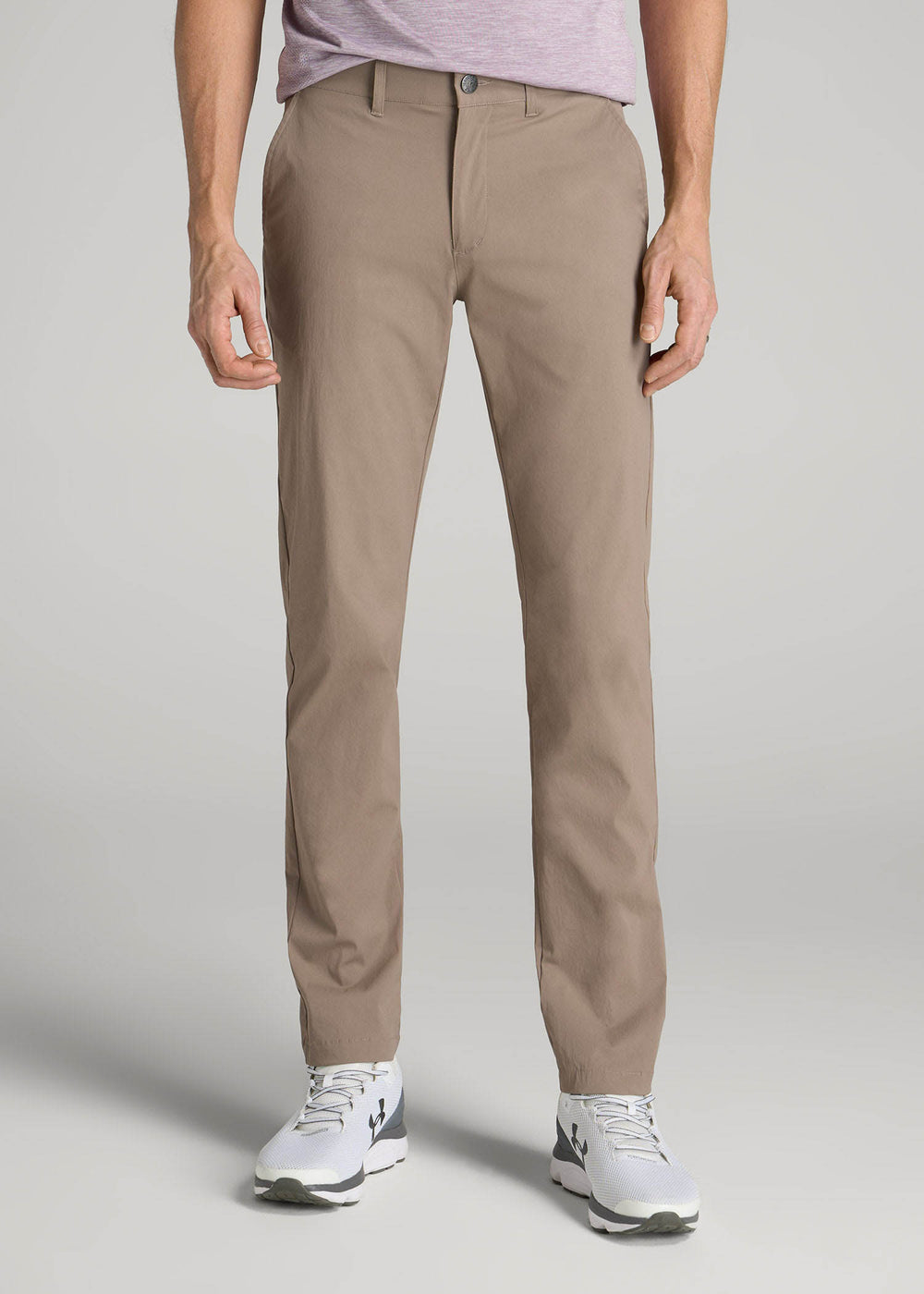American Tall Outlet | TAPERED FIT Traveler Chino Pants for Tall Men in Dark Sand