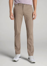 American Tall Outlet | TAPERED FIT Traveler Chino Pants for Tall Men in Dark Sand