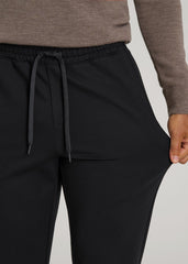 American Tall Online Shop | Soft Flex Ponte Jogger for Tall Men in Black
