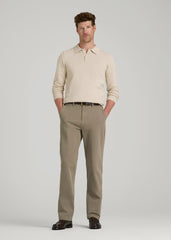 American Tall Online | 4-Way Stretch Commuter Straight Chino Pants for Tall Men in Dusty Khaki